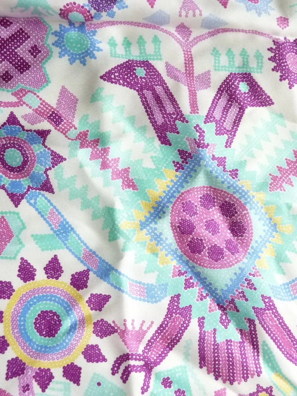 Pineda Covalin Huichol Spirit silk scarf